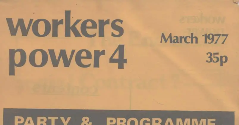 Detail from cover of Workers Power issue 4