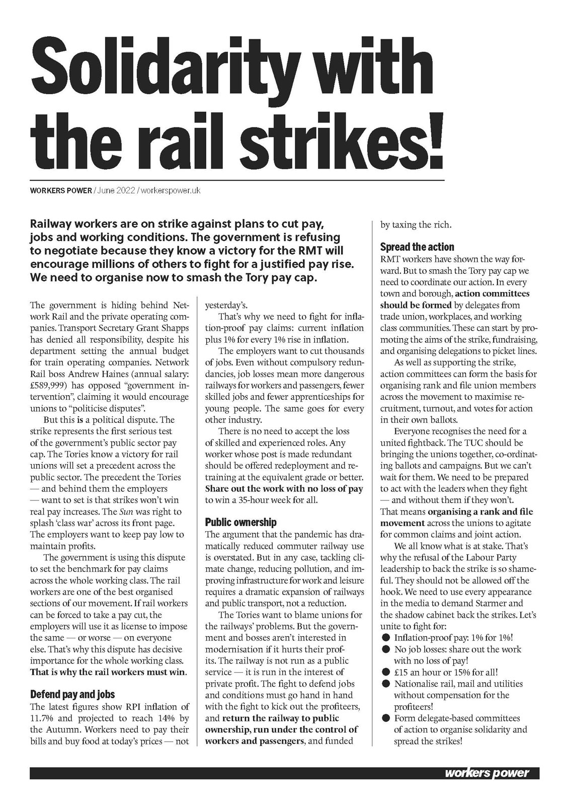 Rail strike: Escalate to win