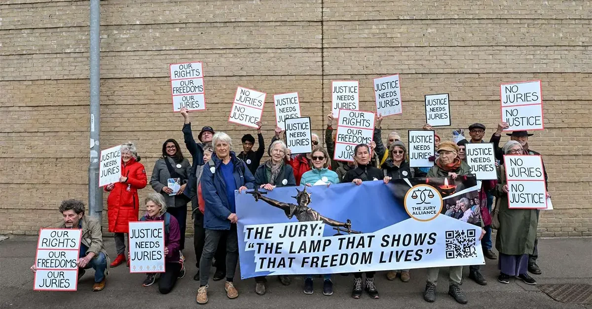 jury alliance protest cambridge